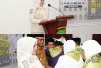 Penyampaian Sambutan dan Pelepasan 105 Orang JCH Oleh Bupati Kepsul, Hj.Fifian Adeningsi Mus